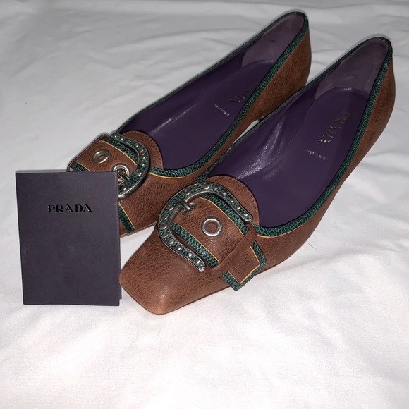 🥿 Prada Calzature Donna Square-toed Kitten Heel - Picture 3 of 6